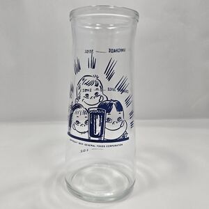 Vintage 1956 Genera Foods Glass Juice Decanter Carafe Orange Juice